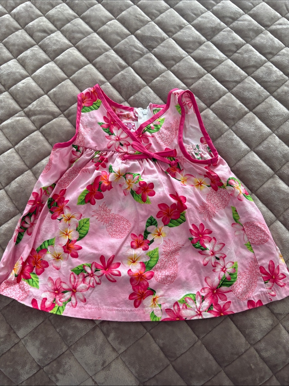 Pink Floral Tropical Dress Kids 🌺